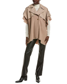 rag & bone | Womens | Trench Wool Poncho | Brown