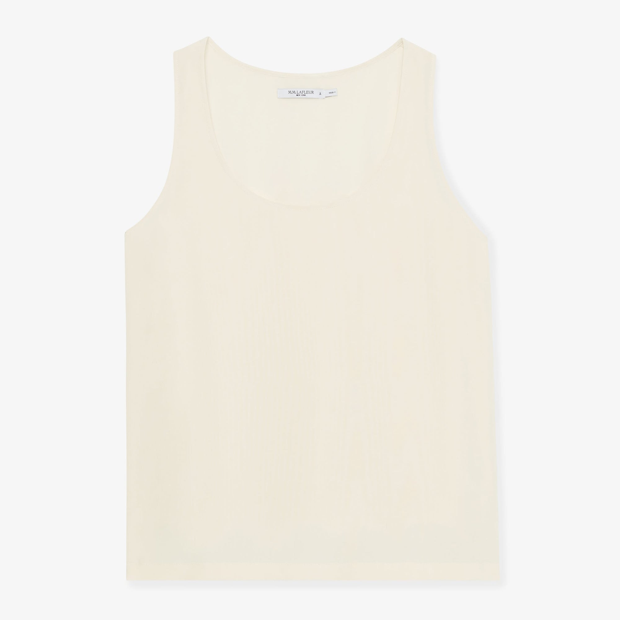 Packshot image of the Vicky Tank—Washable Silk in Pearl