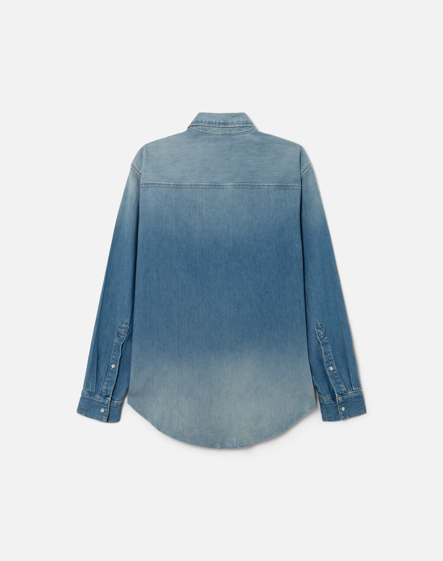 Womens | Easy Denim Shirt | Aged Worn Blue