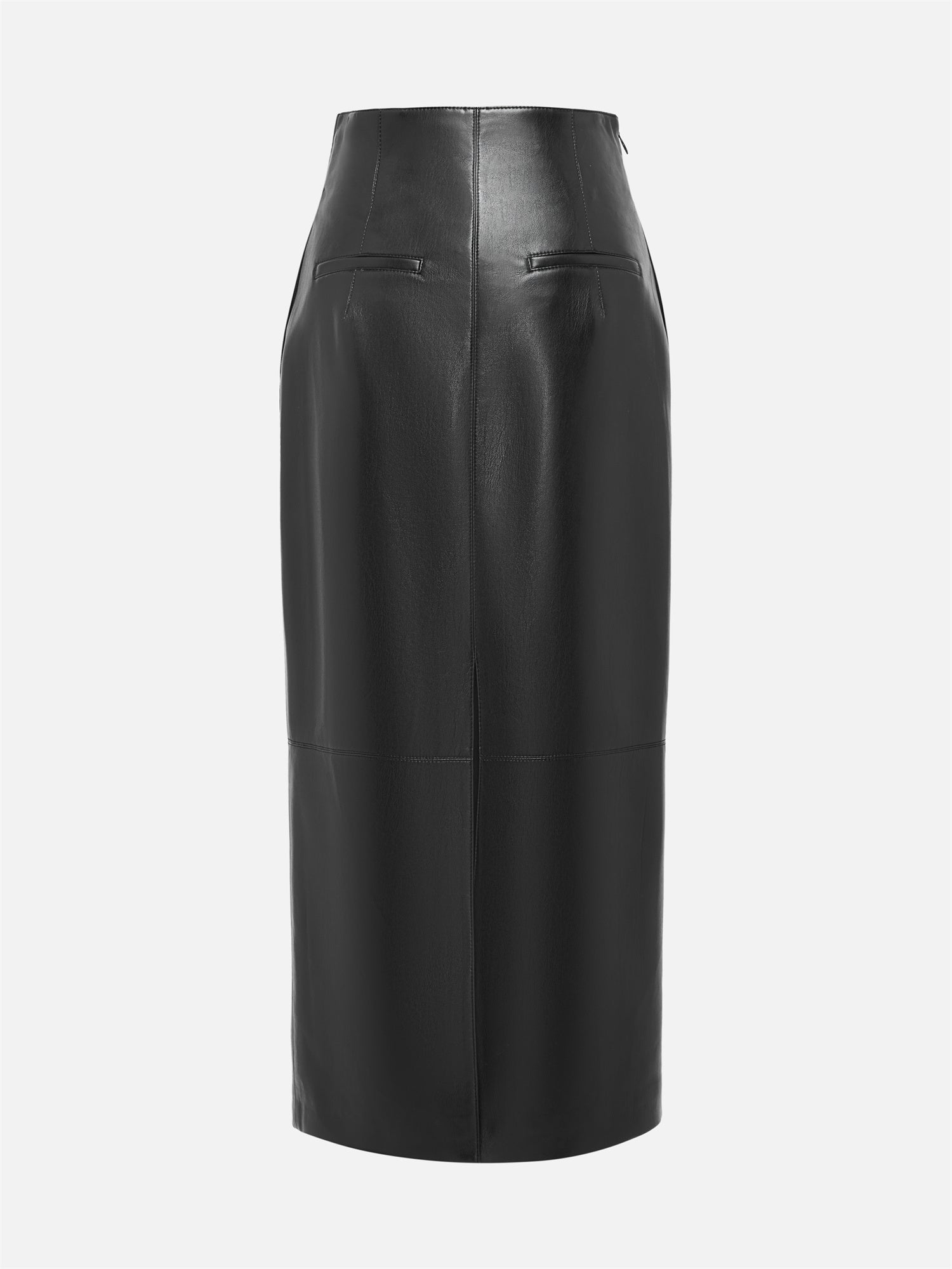 Glossy PU Leather Skirt | Black