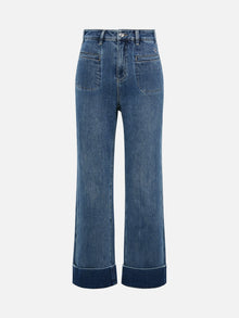 Long-staple Cotton Slim Jeans | Blue
