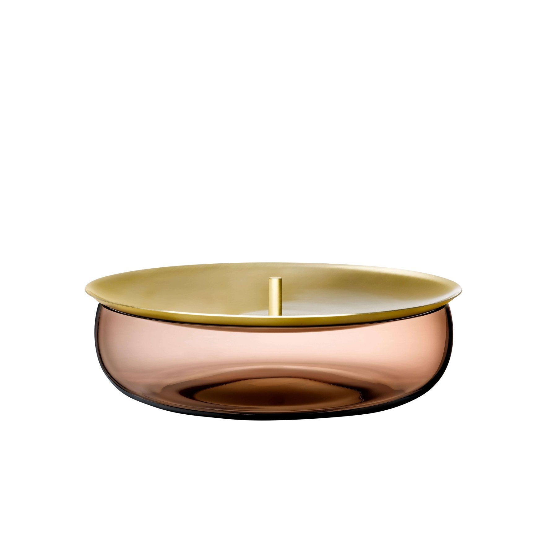 Beret Storage Box With Brass Lid - Medium | Caramel