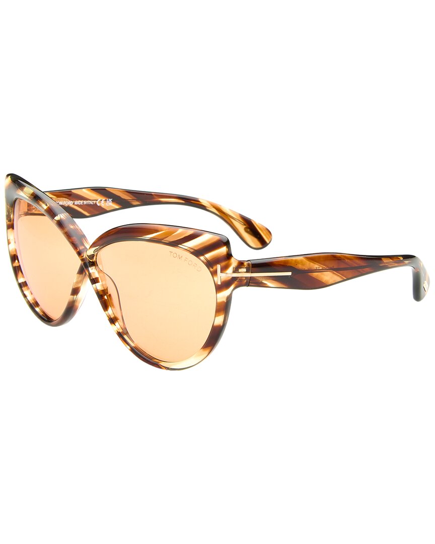 Tom Ford | Womens | Beatrice 65mm Sunglasses | Blonde Havana | Brown Lens