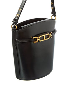 Tom Ford | Womens | Logo Medium Leather Bucket Bag | Black