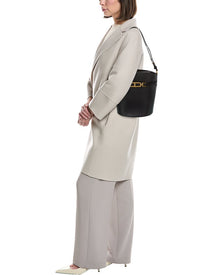 Tom Ford | Womens | Logo Medium Leather Bucket Bag | Black