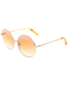 Loewe | Womens | LW40007U 56mm Sunglasses | Gold/Cream Leather | Gold Gradient Lens