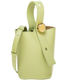 Loewe | Womens | Pebble Mini Leather Bucket Bag | Red