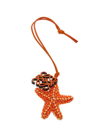 Loewe | Womens | Anagram Leather Charm | Orange