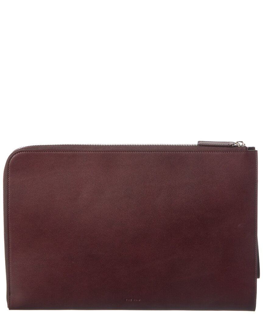 The Row | Womens | Leather Clutch - Large | Brown