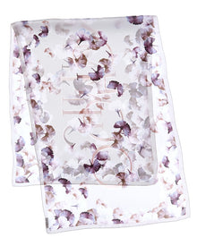 Jimmy Choo | Womens | Logo Silk Scarf | Grey Multi