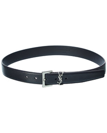 Saint Laurent | Womens | Monogram Leather Belt | Black