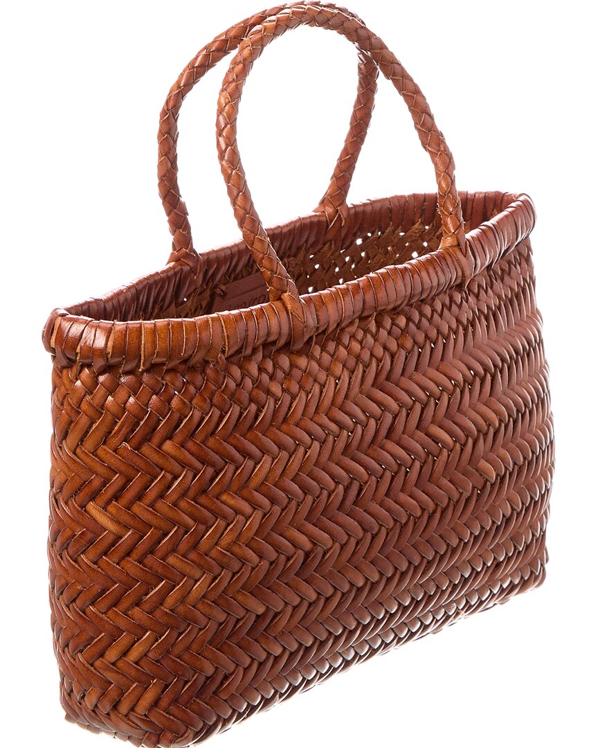 Dragon Diffusion | Womens | Mini Flat Gora Leather Shoulder Bag | Brown