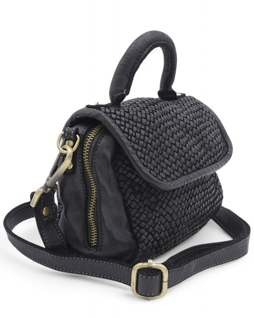 Bolsa Nova | Unisex | Leather Lily Mini Bag | Black
