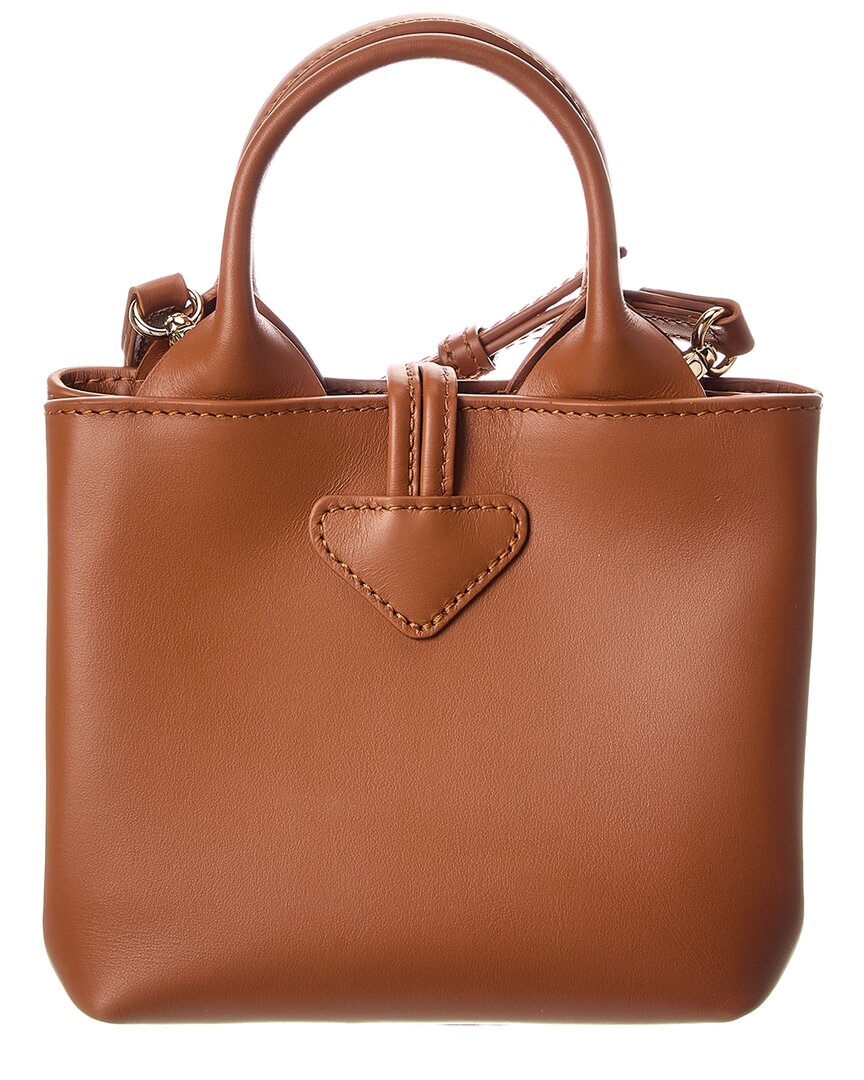 Longchamp | Unisex | Le Roseau XS Leather Handbag | Brown