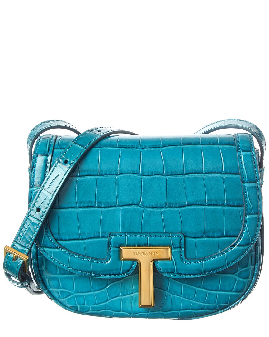 Tom Ford | Womens | Mini Leather Shoulder Bag | Blue