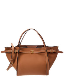 TOD's | Womens | Logo Small Leather Tote | Brown