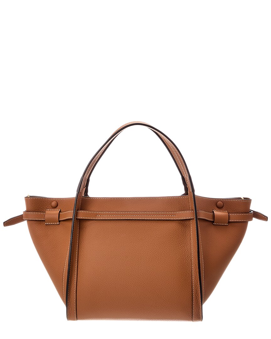 TOD's | Womens | Logo Small Leather Tote | Brown