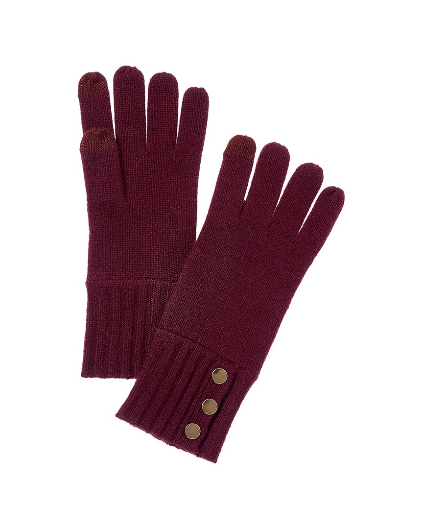 Bruno Magli | Womens | Button Cuff Cashmere Gloves | Fig