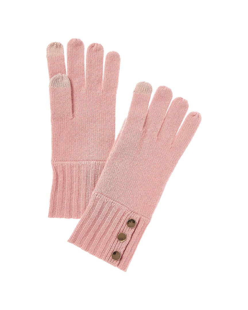 Bruno Magli | Womens | Button Cuff Cashmere Gloves | Rose
