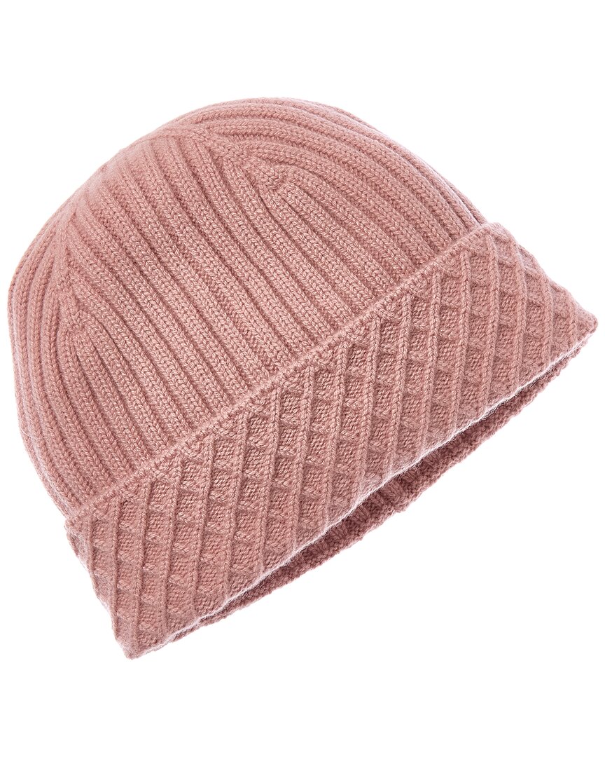 Bruno Magli | Unisex | Diamond Cuff Rib Cashmere Beanie | Red