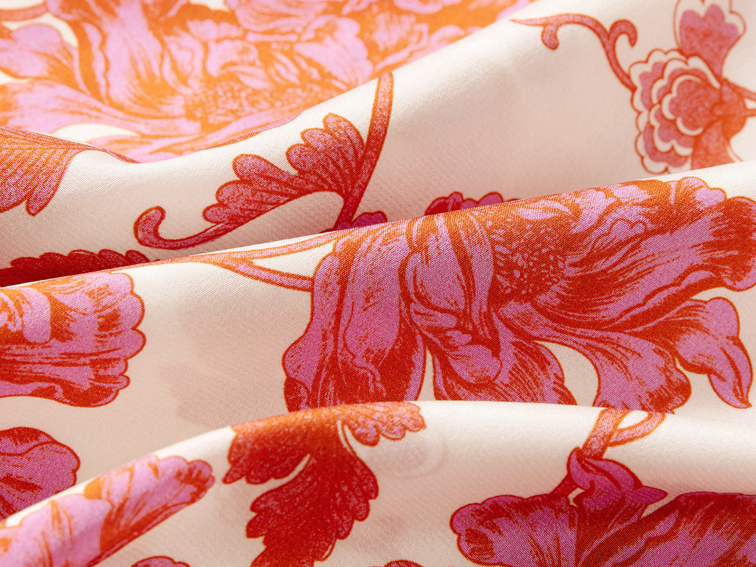 Printed Silk Shirt | Pink