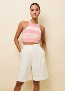 Lalleen Linen Short Brule - Solid & Striped