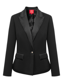 Merino Wool Suit Jacket | Black