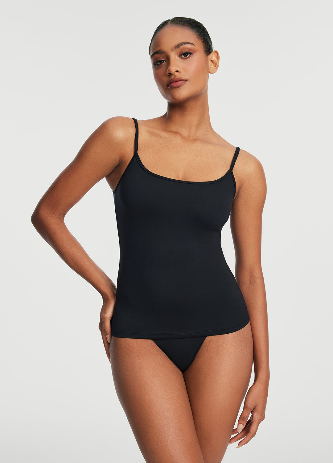 Thin Strap Tank Top | Black