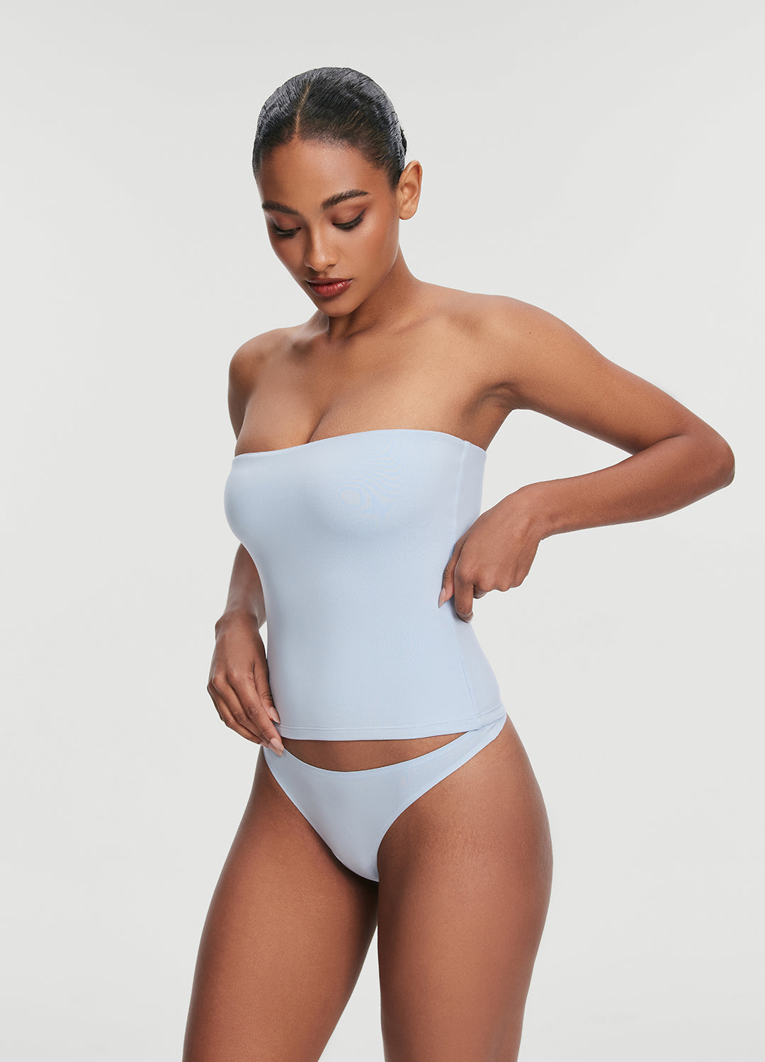 Seamless Full-Length Tube Top | Sky Blue