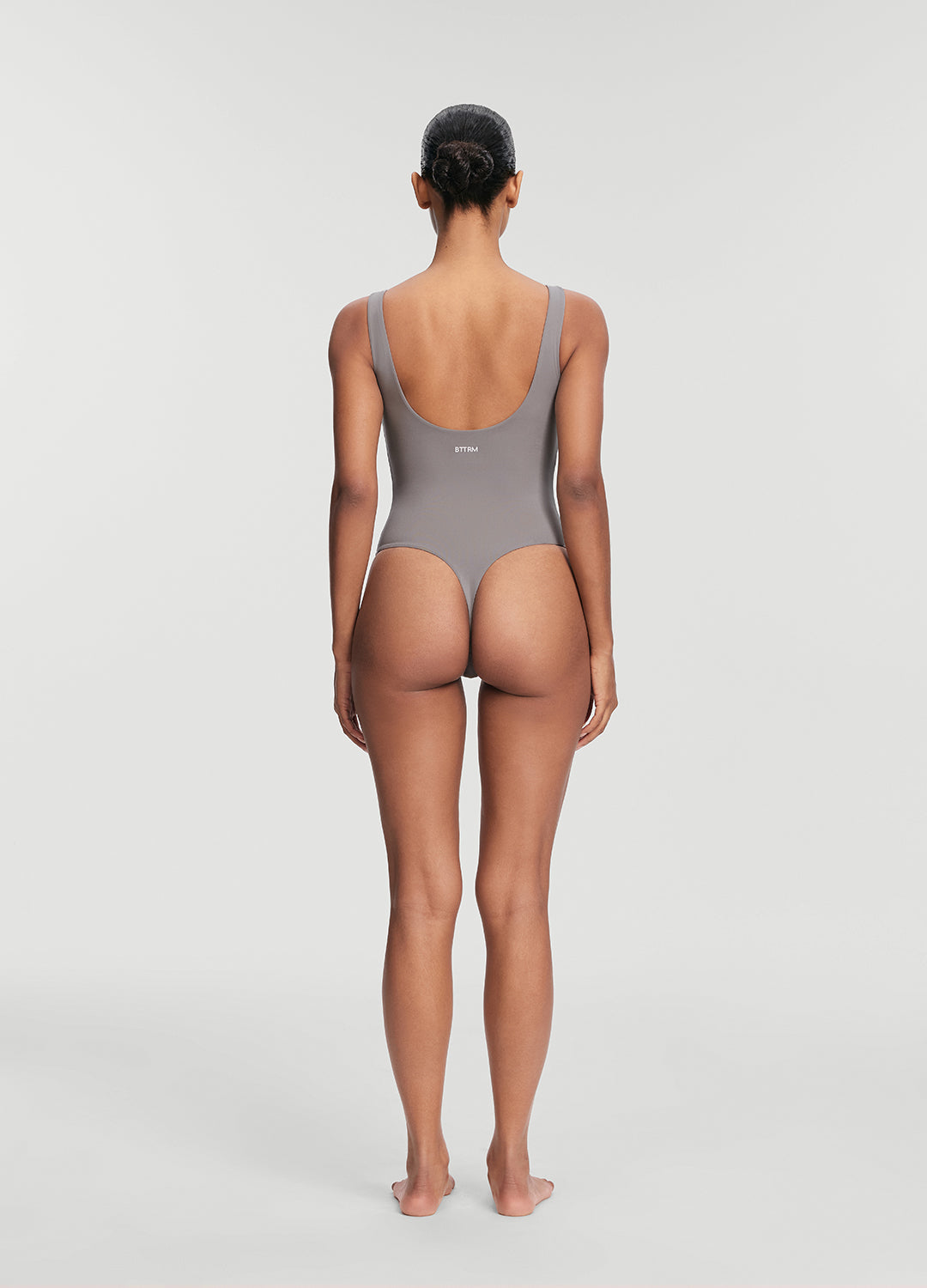 Scoop Back Bodysuit | Cool Gray
