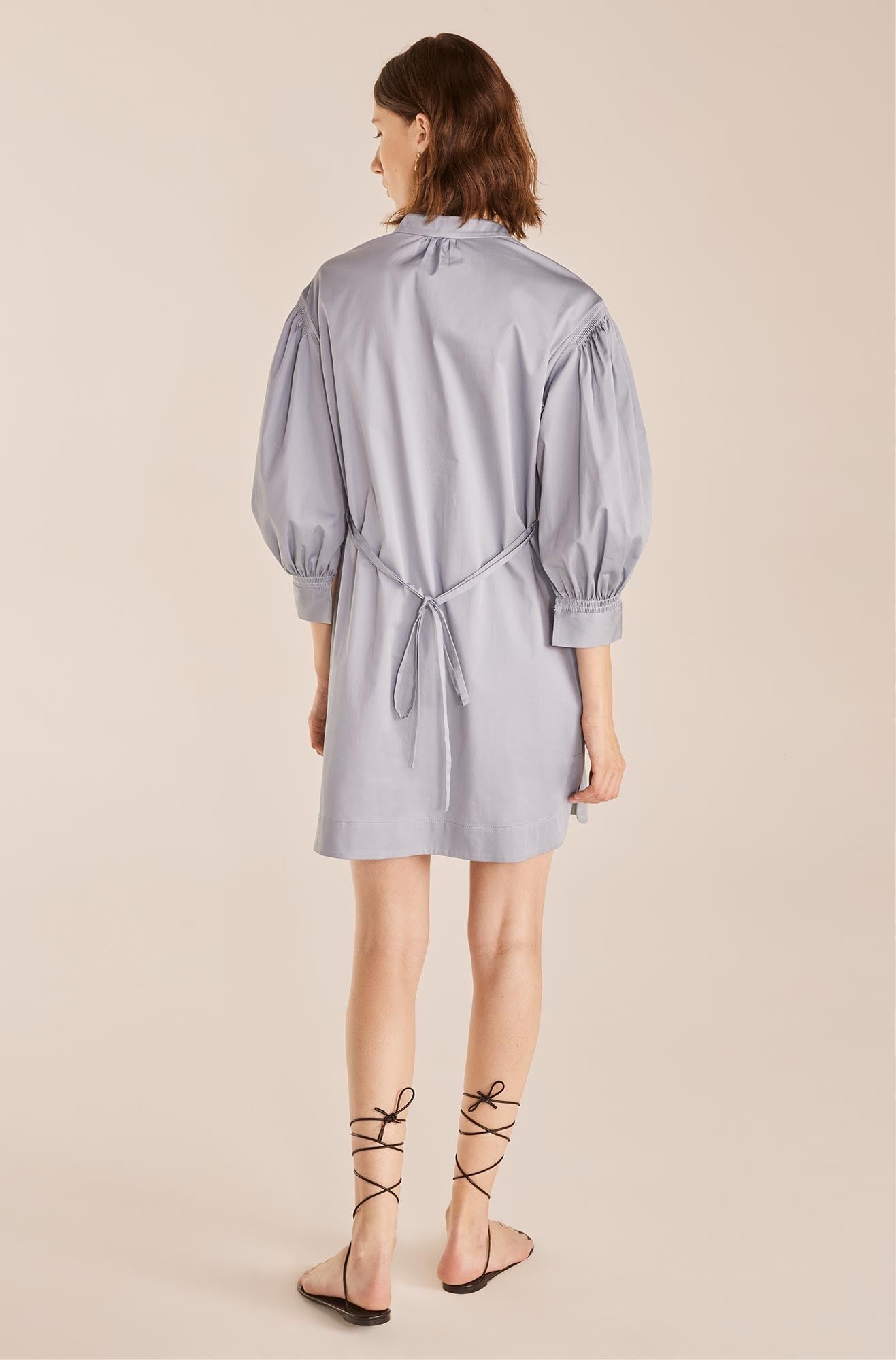 Long Sleeve Shirt Dress | Pearl Blue
