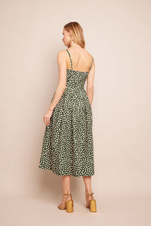 Sea Island Dress | Abstract Dot Green Turtledove
