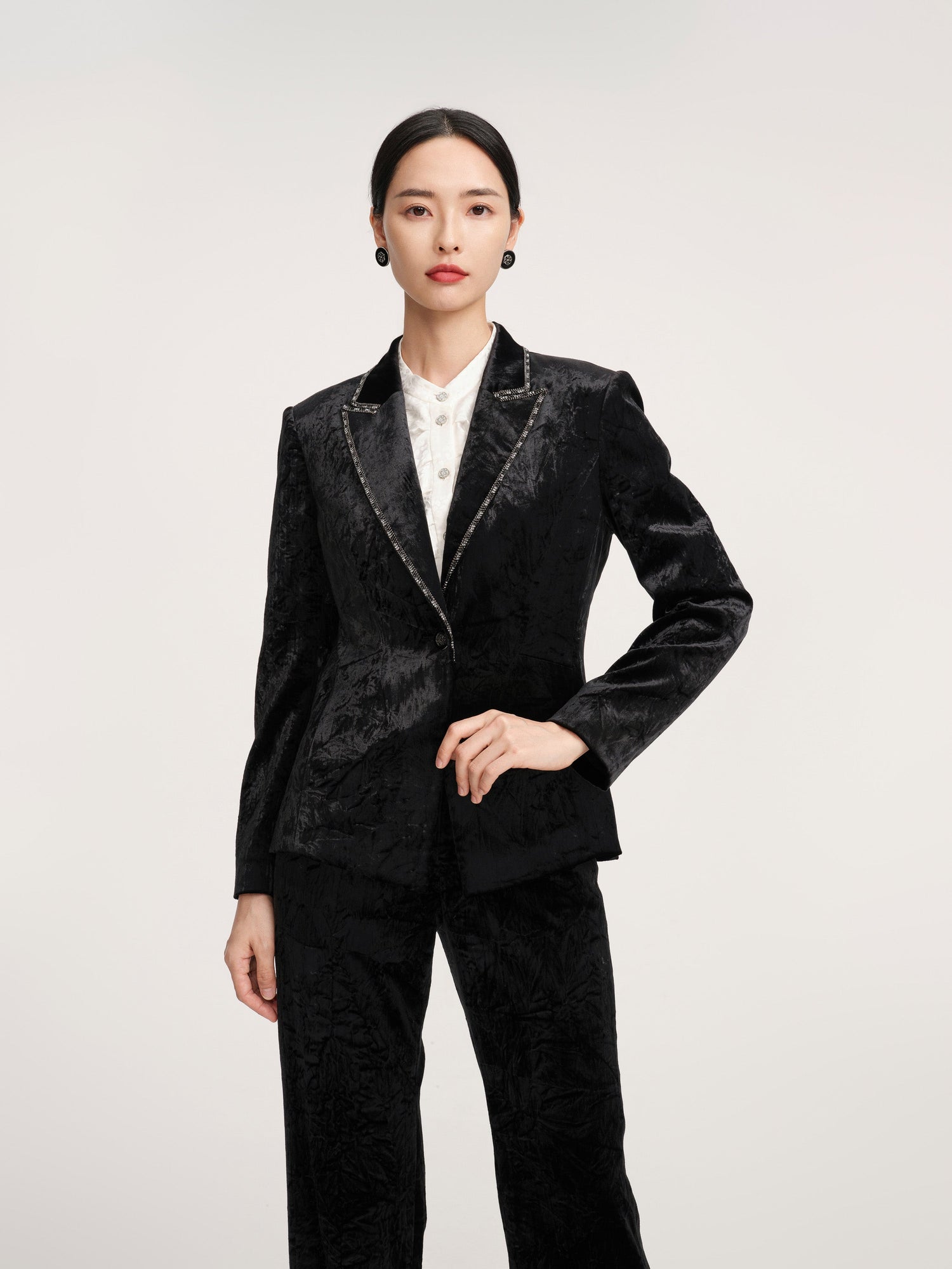 Velvet Blazer | Black