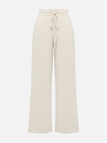 Cashmere Wide-Leg Pant | Beige