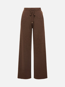 Wide-Leg Knitted Pants | Brown