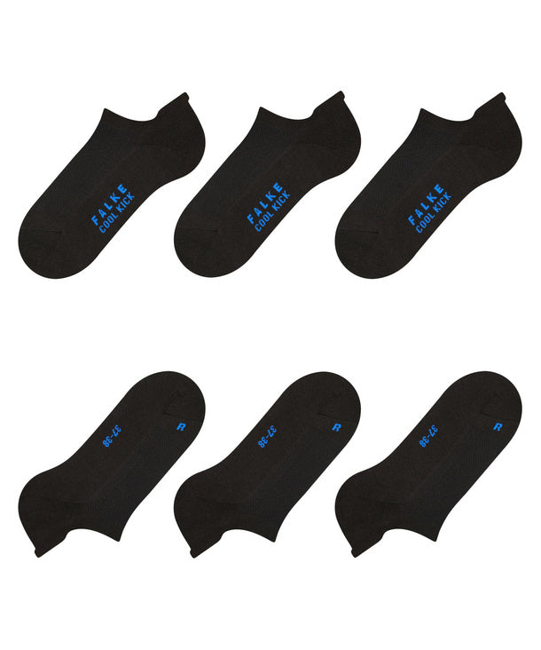 Unisex | Cool Kick 3-Bundle Sneaker Socks | Black