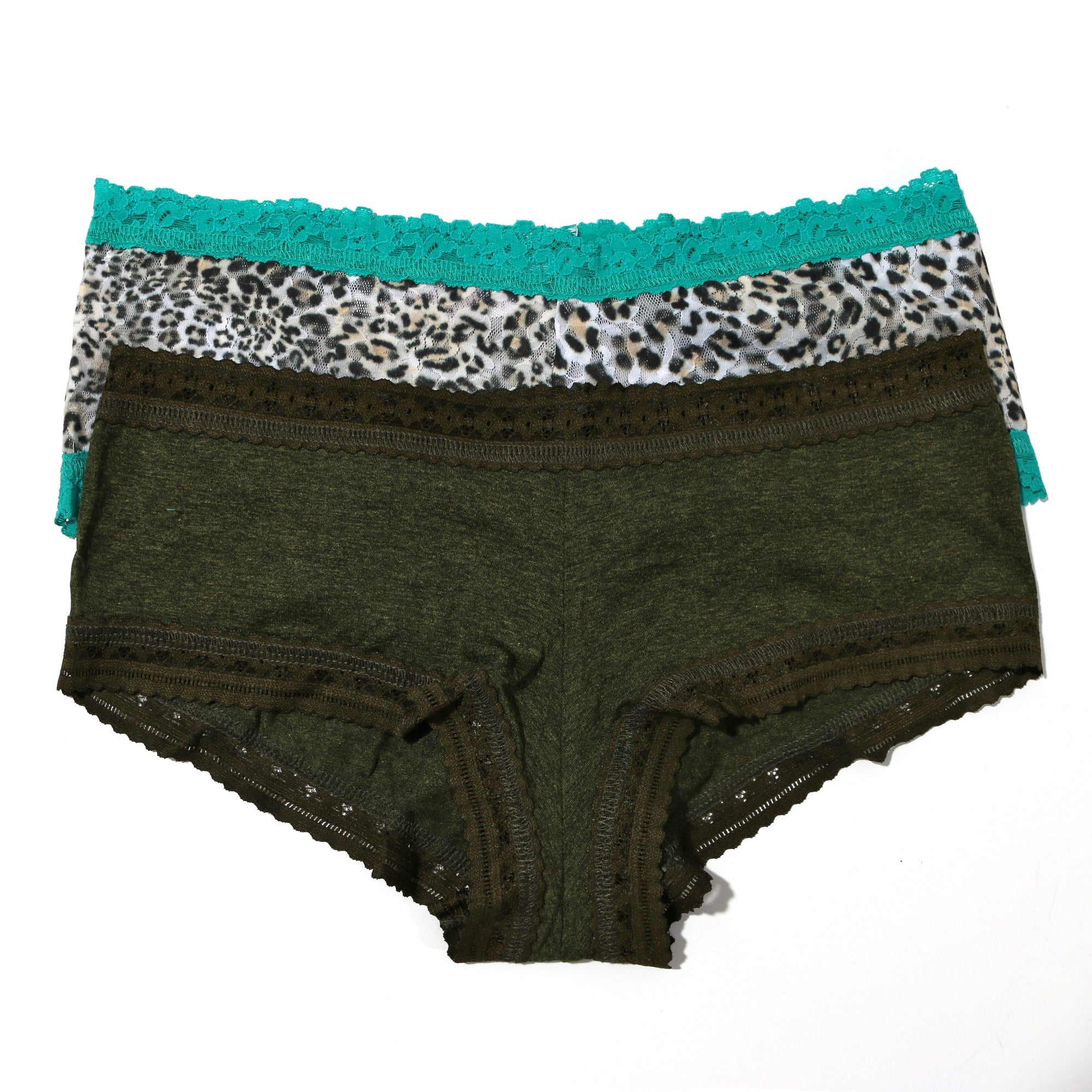 2-Pack Boyshort | Jaguar/Vintage Turquoise | Rosemary Green