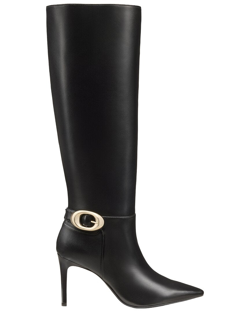 Stuart Weitzman | Womens | Stuart Power Buckle Leather Boot | Black