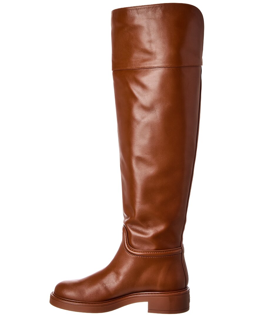 Stuart Weitzman | Womens | Celia Leather Over-The-Knee Riding Boot | Brown