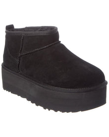 UGG | Womens | Classic Ultra Mini Suede Platform Boot | Black