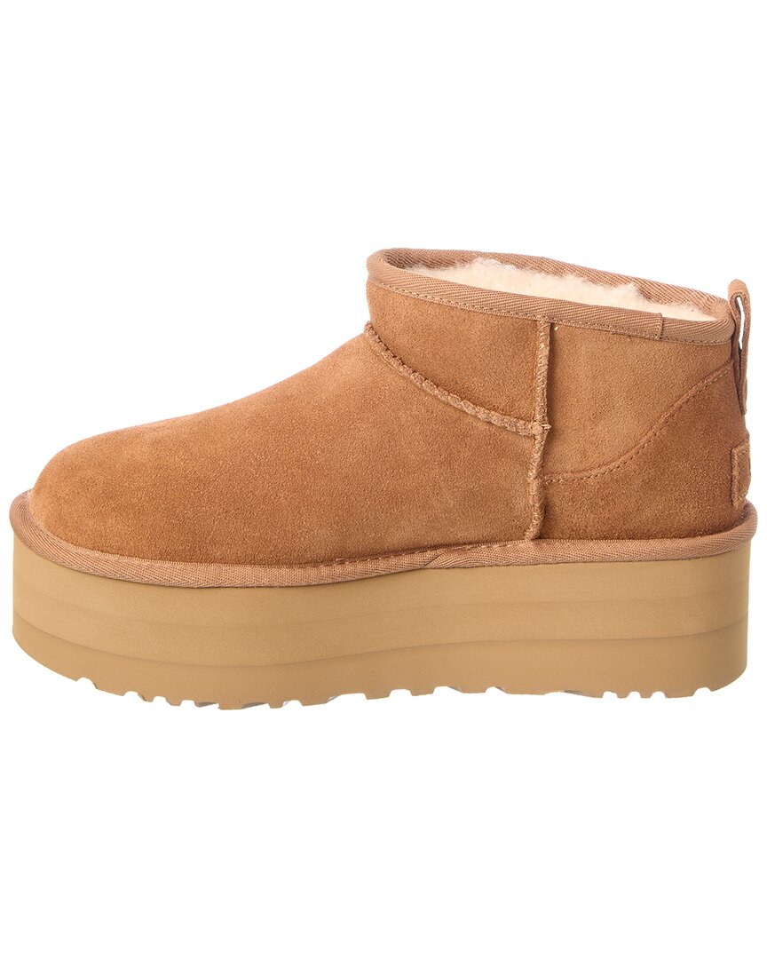 UGG | Womens | Classic Ultra Mini Suede Platform Boot | Brown