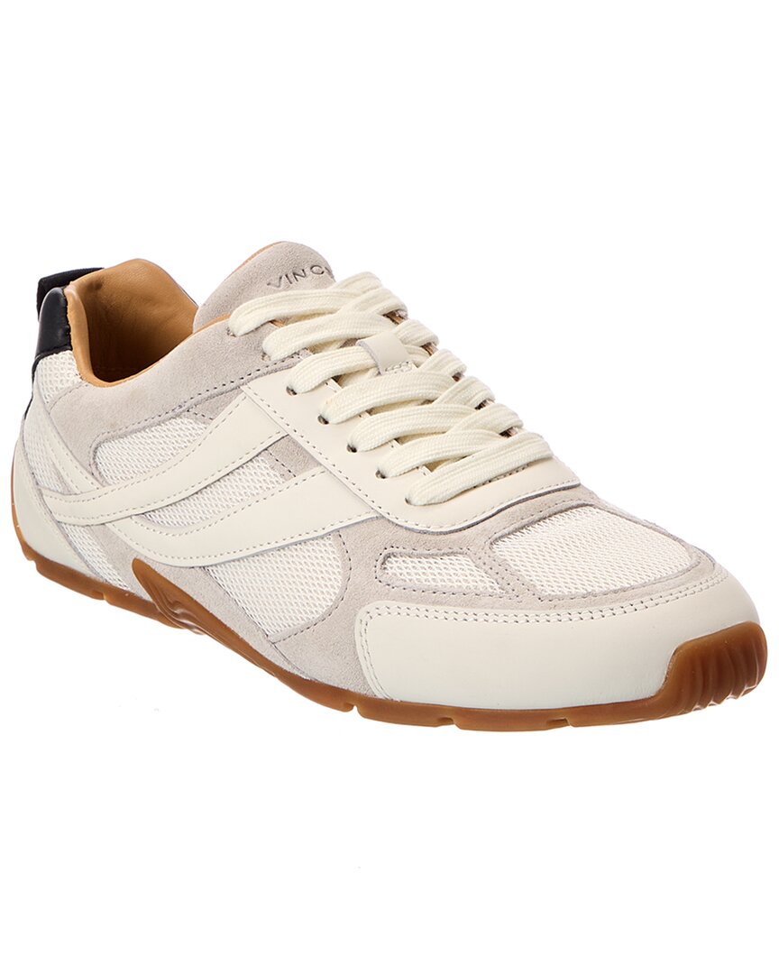 Vince | Womens | Mojave Mesh-B Suede Sneaker | White