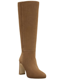 Stuart Weitzman | Womens | Babette Platform Zip Suede Boot | Brown