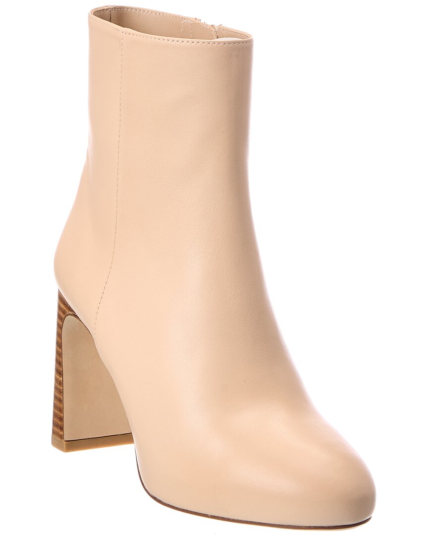 Stuart Weitzman | Womens | Babette Platform Zip Leather Bootie | Beige