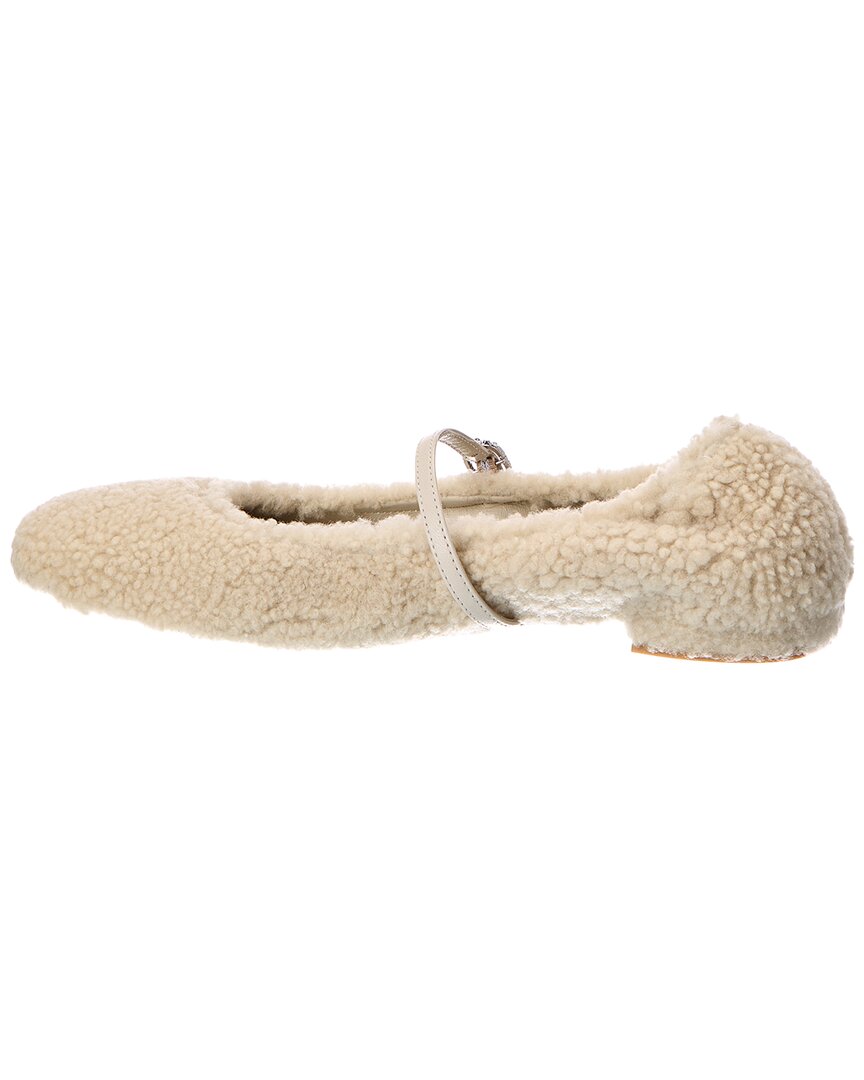 Stuart Weitzman | Womens | Lennox Shearling Flat | Brown