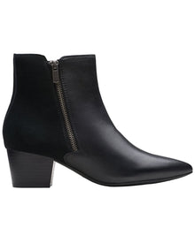 Clarks | Womens | Ellanie Vibe Leather Boot | Black