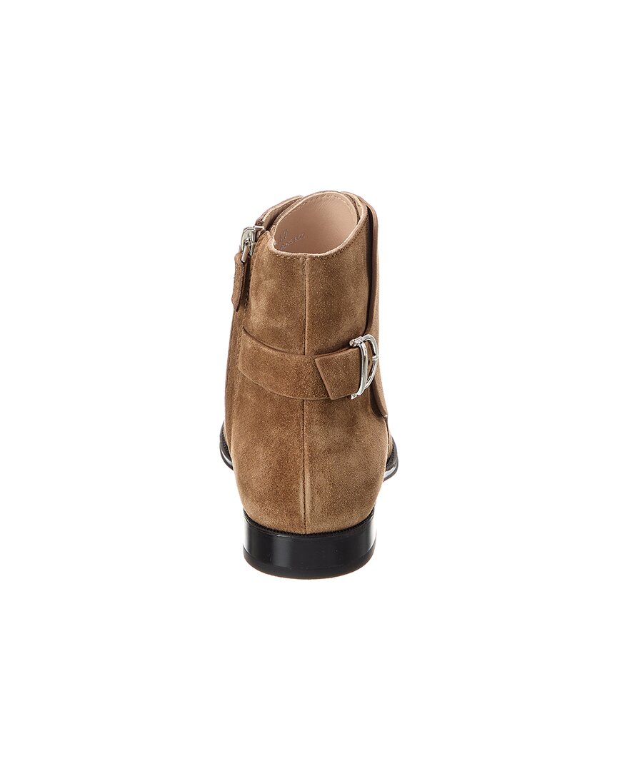 TOD's | Womens | Gomma Suede Bootie | Brown