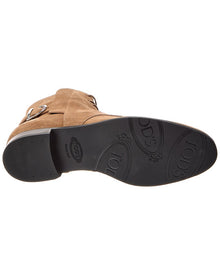 TOD's | Womens | Gomma Suede Bootie | Brown