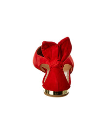 Aquazzura | Womens | Deneuve Suede Flat | Red
