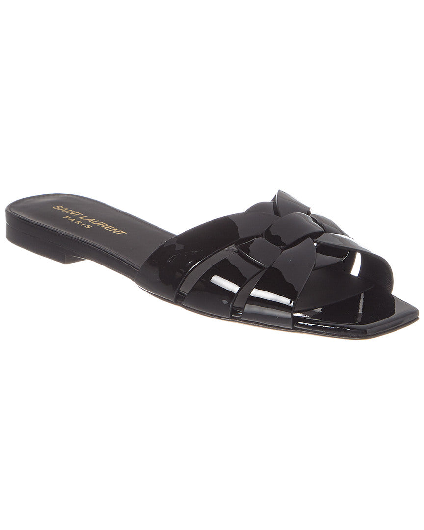 Saint Laurent | Womens | Tribute Patent Sandal - II | Black